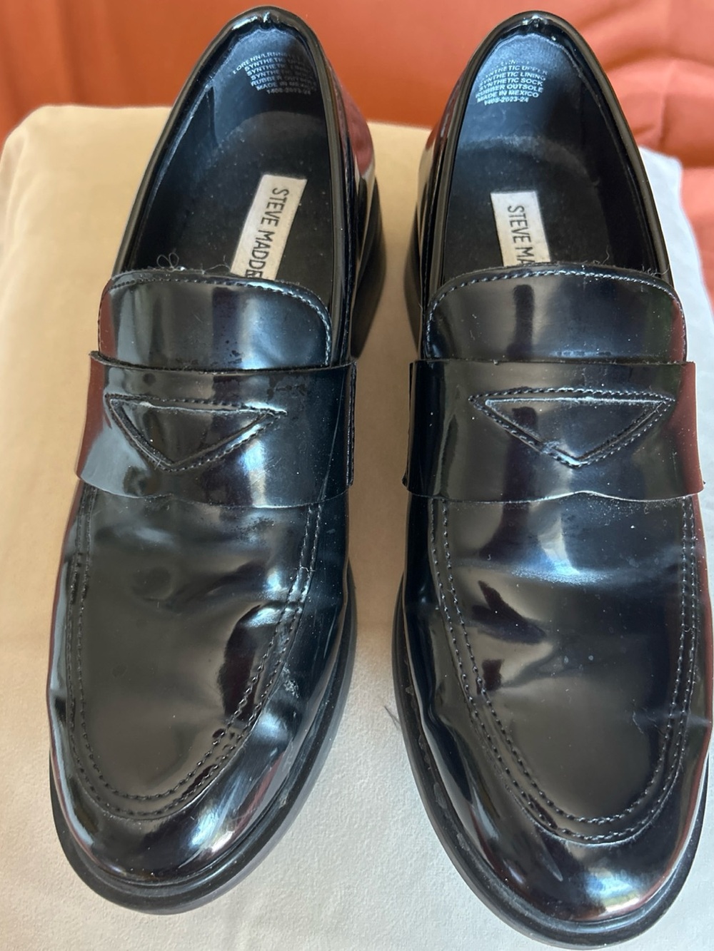 Steve Madden Black Penny Loafers